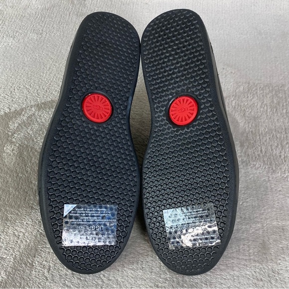 UGG Pismo Sneaker High Cozy Mens Size 9 Black Gray Leather Wool Lined NEW - Picture 9 of 11